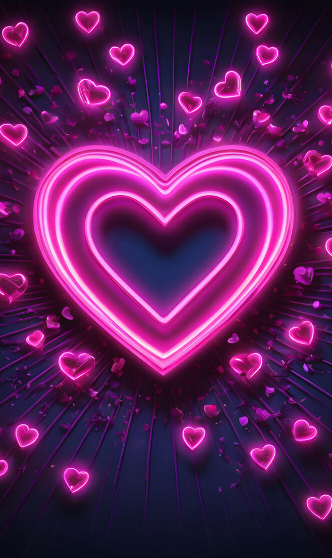 Neon Heart Burst 💕Fuchsiamama610🌺