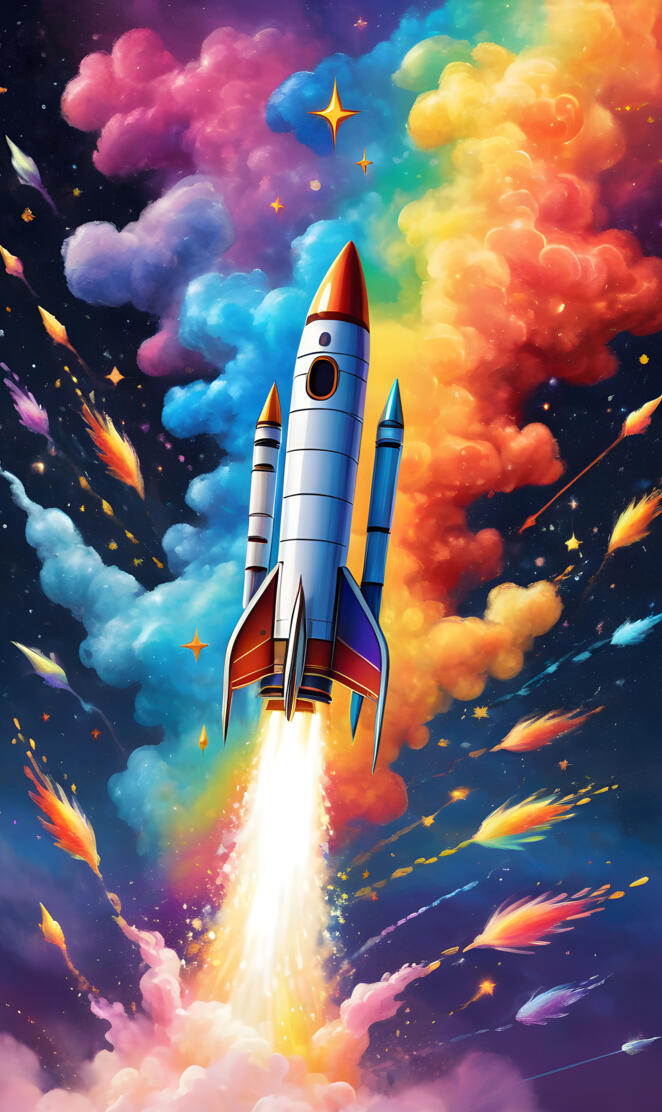 a space shuttle in space