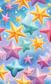 a group of colorful stars