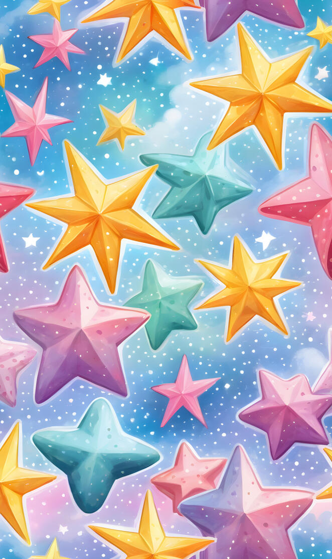 a group of colorful stars