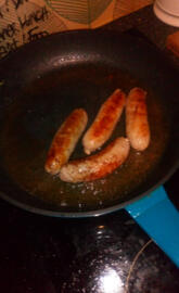 Sausages in a pan