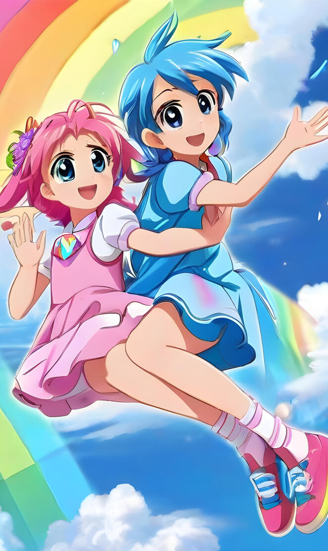 two cotton candy girls