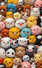a group of stuffed animals