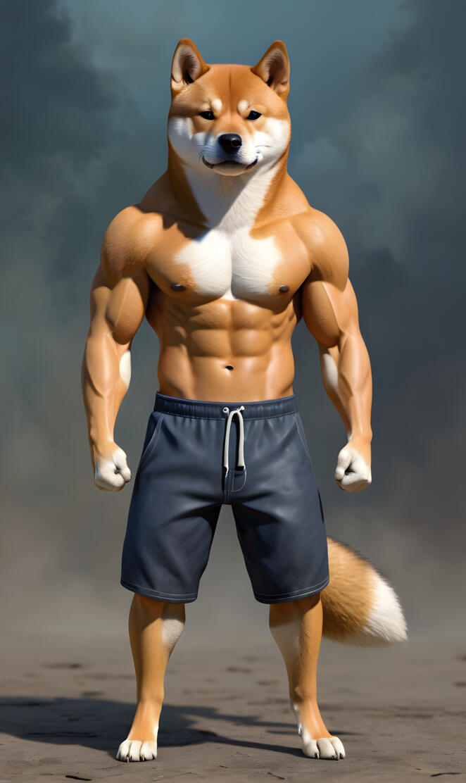 muscular shiba inu