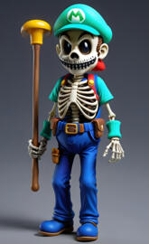 Super Mario Bros. Luigi Worked Himself to his Bones