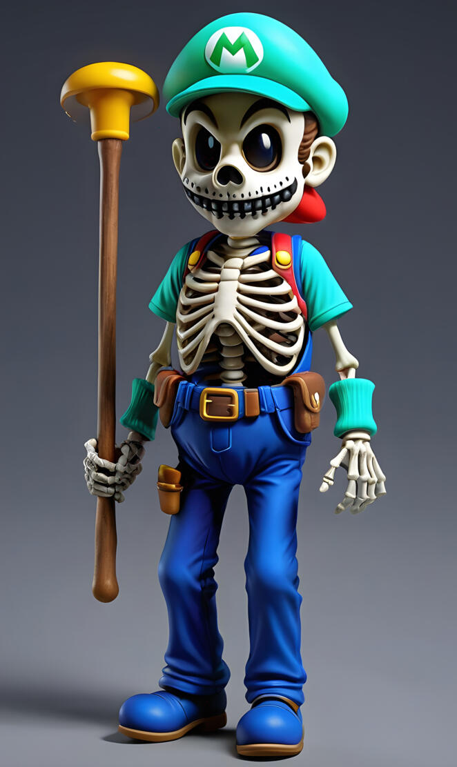 Super Mario Bros. Luigi Worked Himself to his Bones