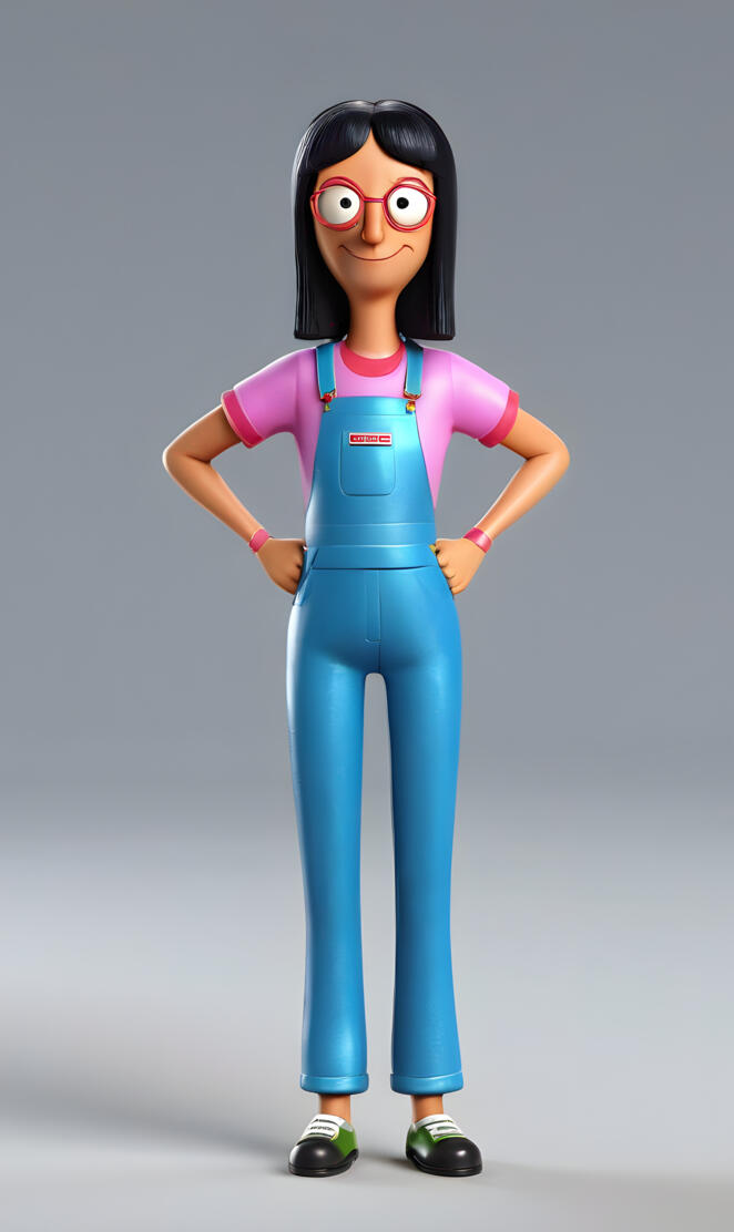 a toy doll with a pink shirt and blue pants