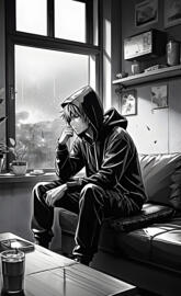 Black and white anime