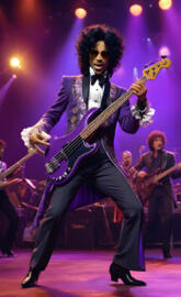on stage with Prince Rogers Nelson, Bass player, Piano, TAFKAP