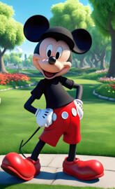 Mikey mouse in red