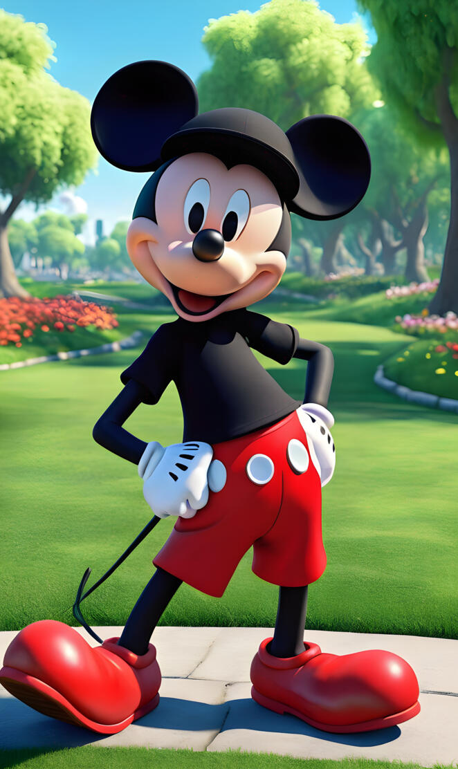 Mikey mouse in red