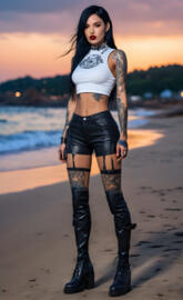 Daniela Braga standing on a beach