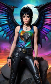 Joan Jett with wings