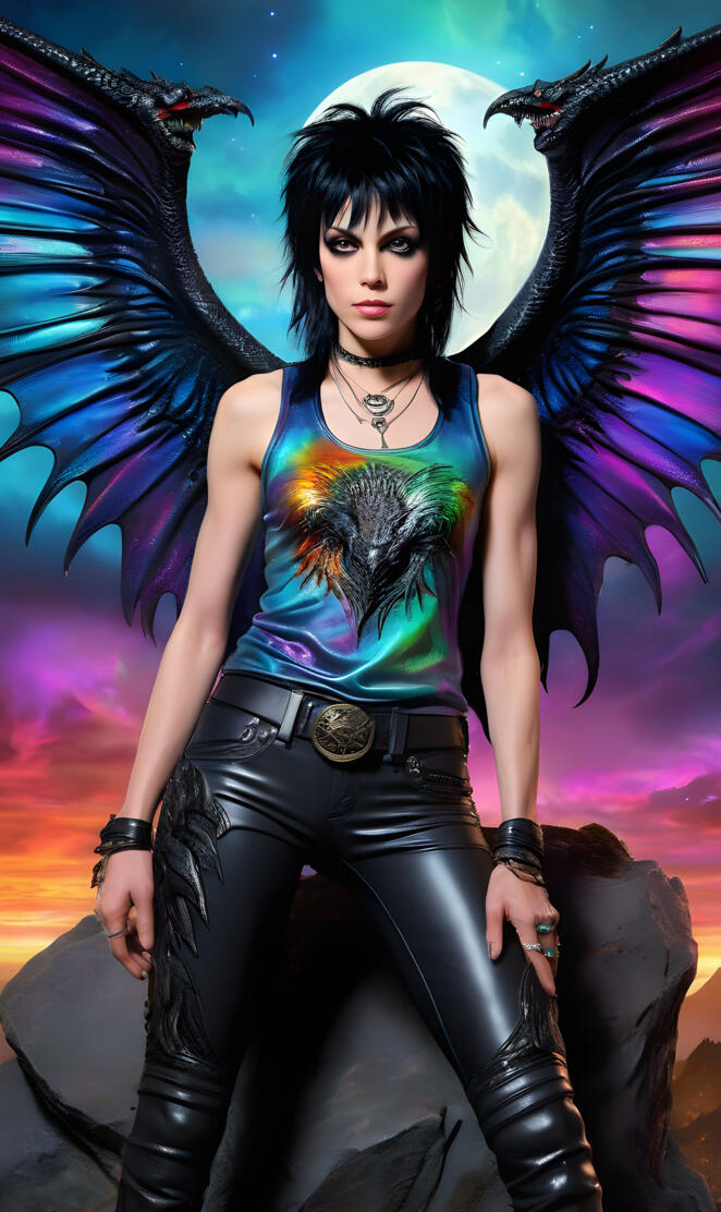 Joan Jett with wings