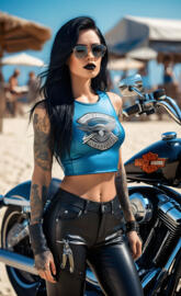 Harley Davidson Metal Girl Beauty