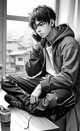 Black and white anime