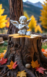 Cherub on a stump 2024 02