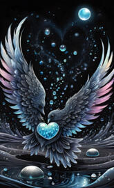 a blue and black feathered bird