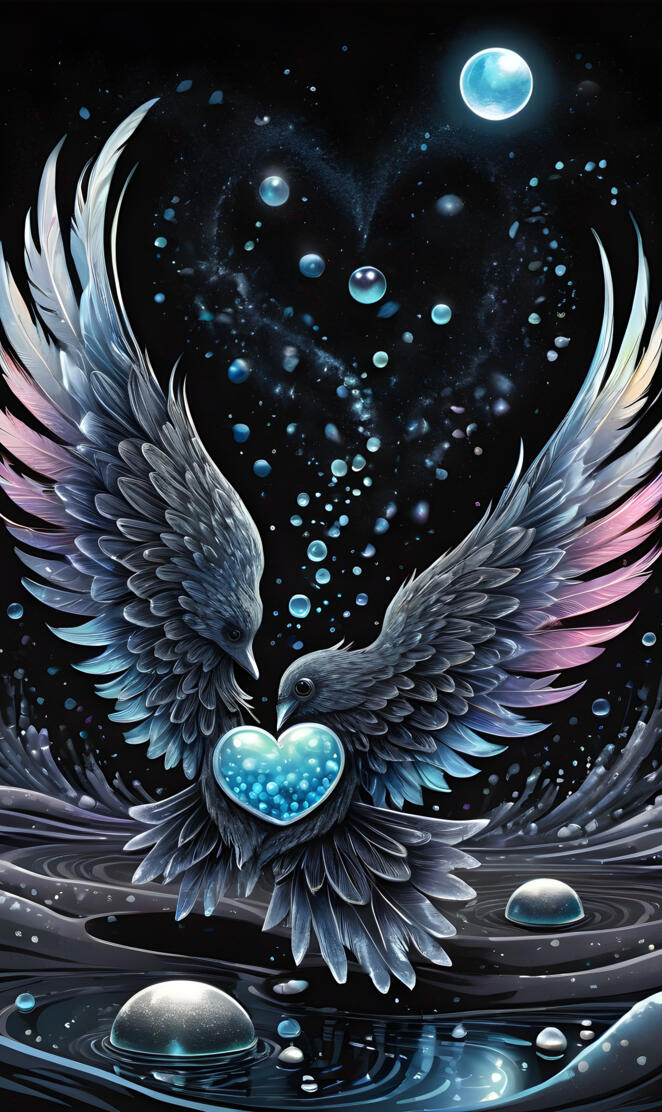 a blue and black feathered bird