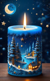 a blue canale lights