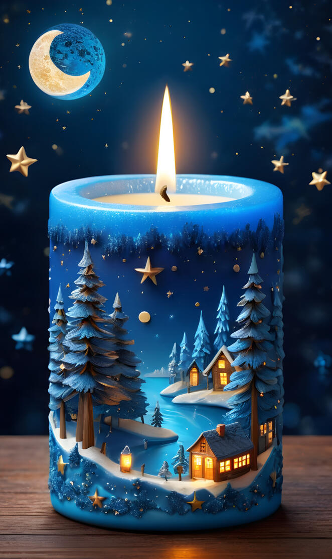 a blue canale lights