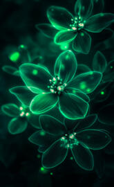 Dark Green Radiance Neon Petals
