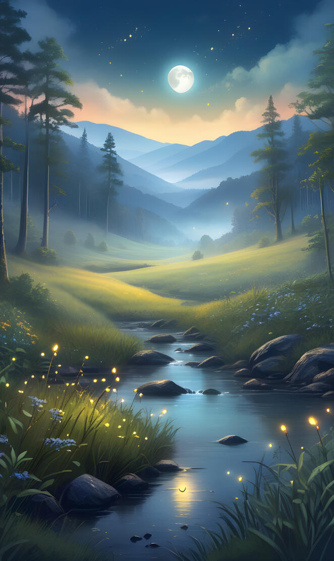 twinkling stream in the misty Smoky Mountains 2024-1