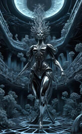 A ((( Bacchanale))), where (((many))) neo-noir biomechanics dressed in