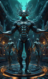 A ((( Bacchanale))), where (((many))) neo-noir biomechanics dressed in