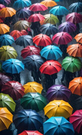 background pattern of umbrellas