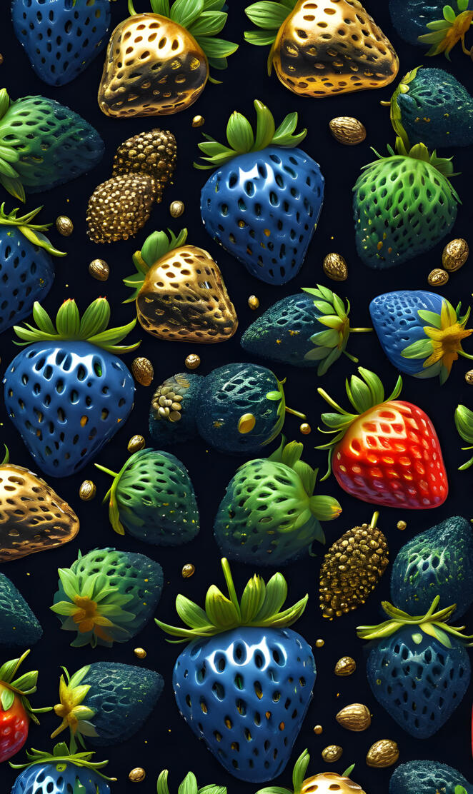 a group of colorful round objects
