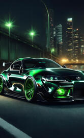 Green Toyota Supra MK5