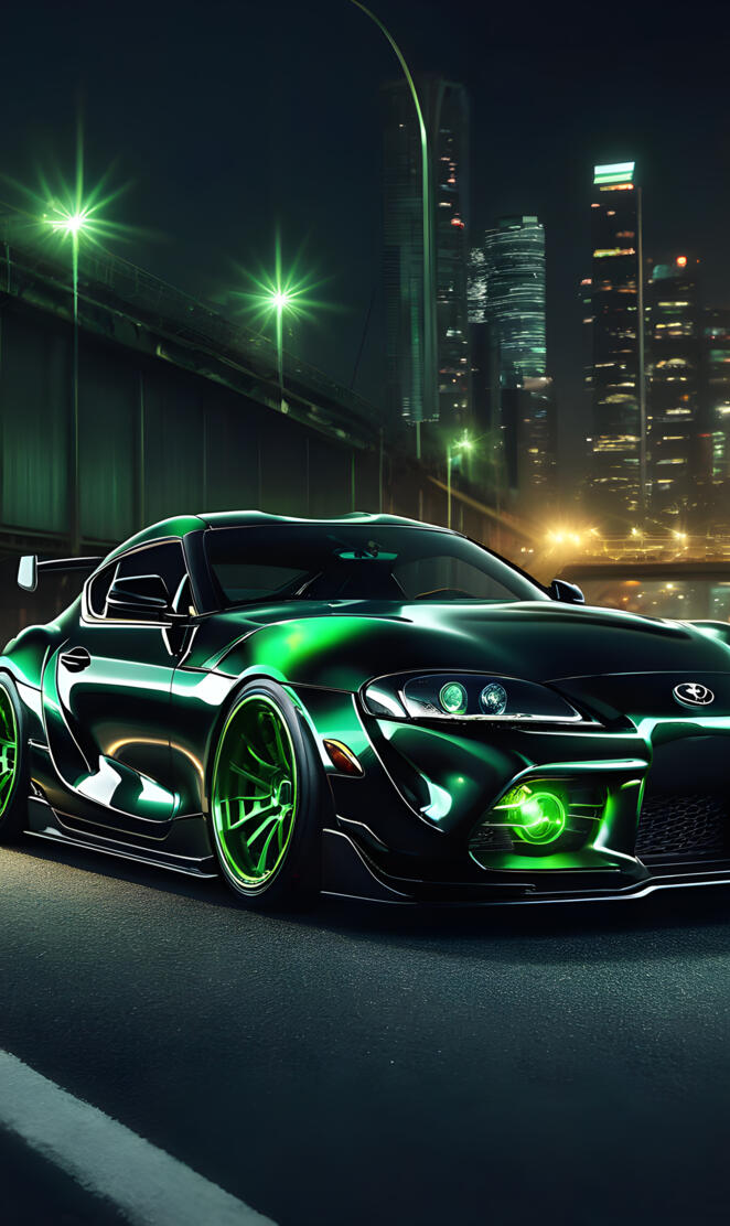 Green Toyota Supra MK5