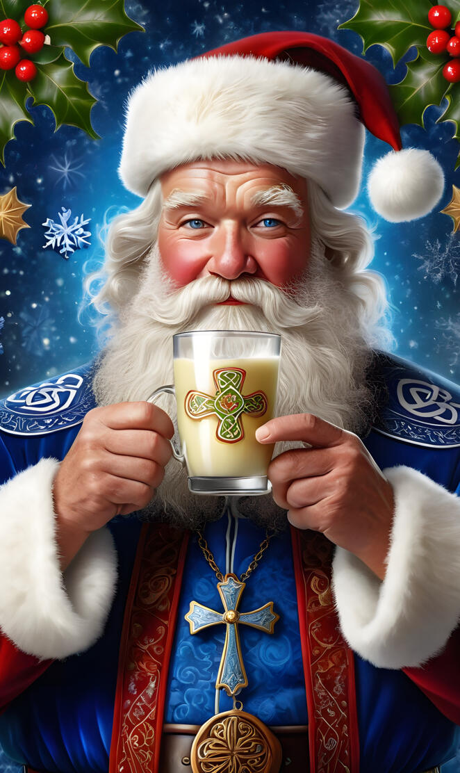 christmas, santa, irish