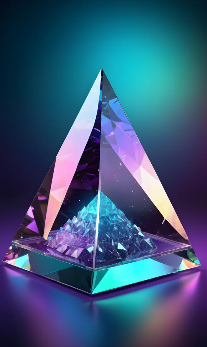 imperfect crystal prismatic pyramid