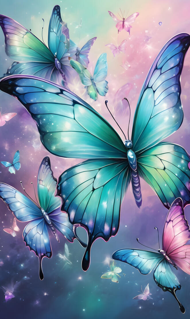 Pastel Prism Butterflies