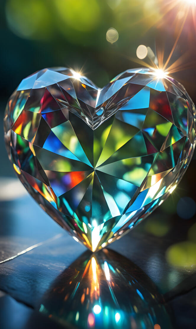 glass prism heart ❤️