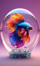 a fish in a fish bowl