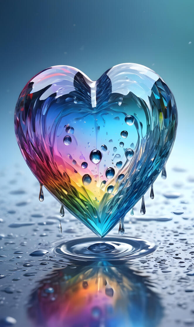 a blue sphere with water droplets on it