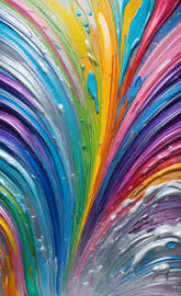 rainbow paint streaks a