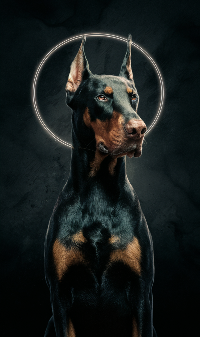 Halo doberman