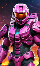 pink halo spartan ai creation