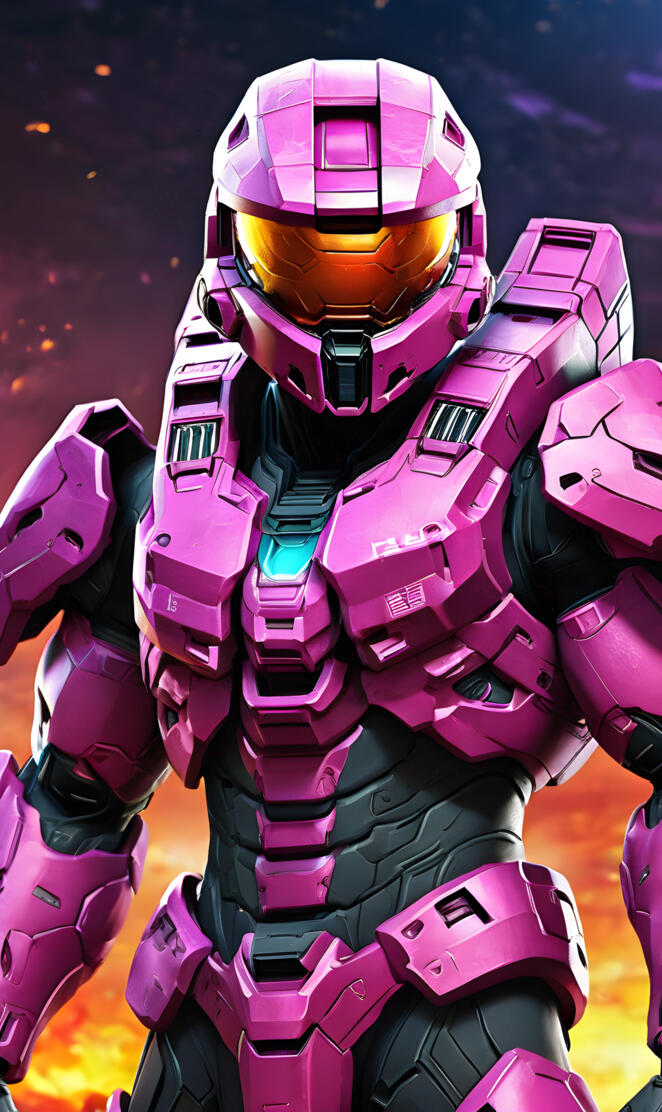 pink halo spartan ai creation