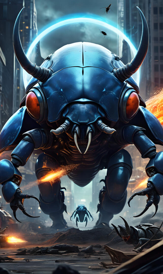 Herculean rhinoceros beetle