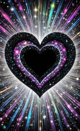 a purple circle with a black center