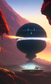 Alien distant planet