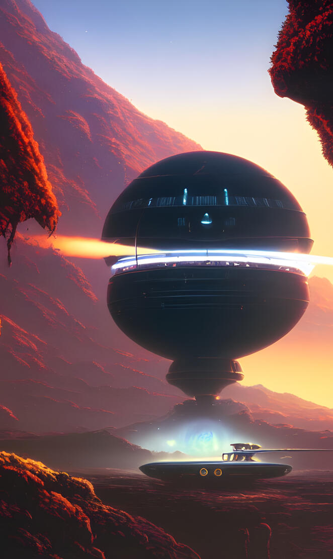 Alien distant planet