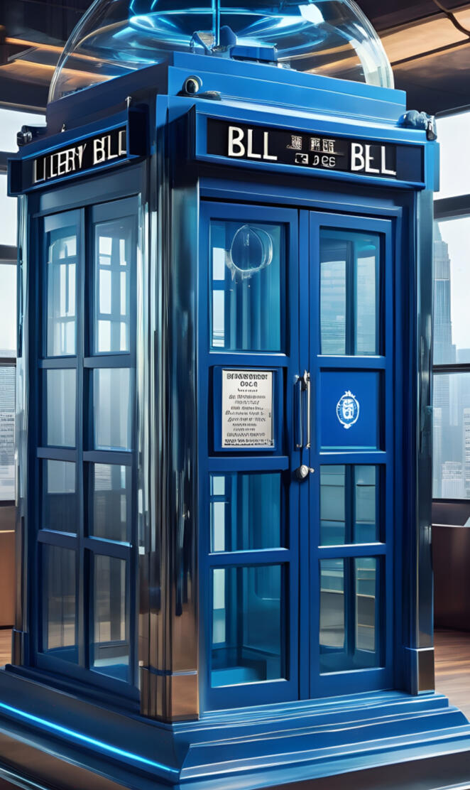 See Through Glass Liberty Bell TARDIS