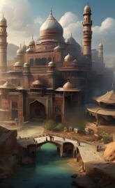 a large building with towers and domes