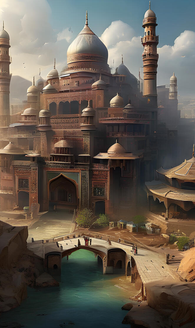 a large building with towers and domes